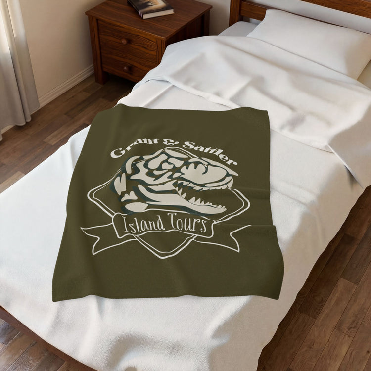 Grant & Sattler Island Tours Velveteen Plush Blanket