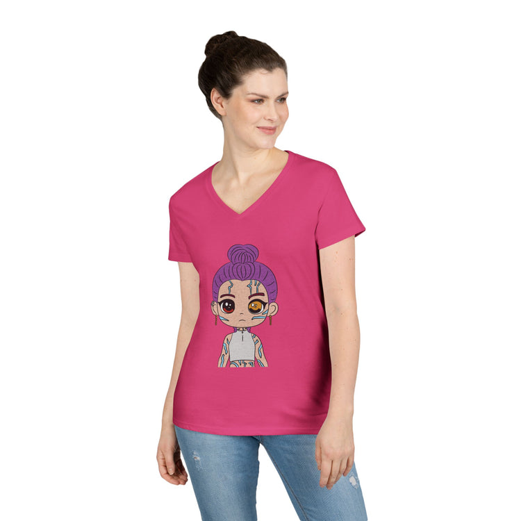 Rumi Demon Ladies' V-Neck Tee