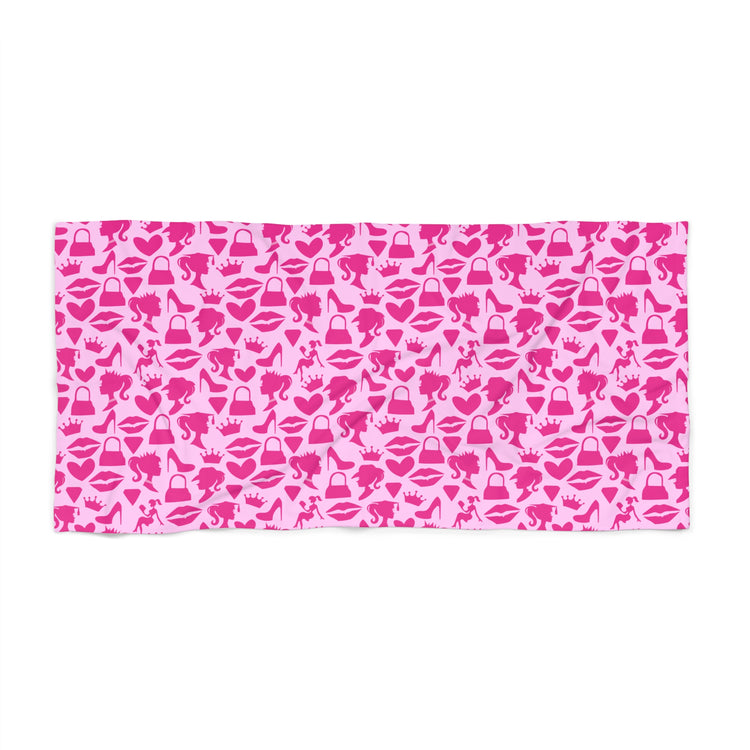 Girlie Doll Beach Towel - Fandom-Made