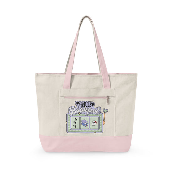 Thriller Bookpot Zippered Canvas Tote - Fandom-Made