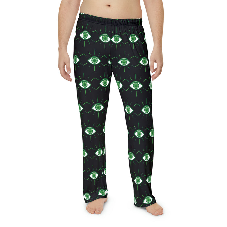 Pot Leaf Third Eye Men's Pajama Pants - Fandom-Made