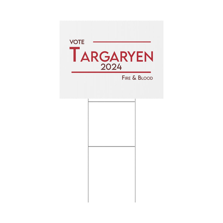 Vote Targaryen 2024 Plastic Yard Sign