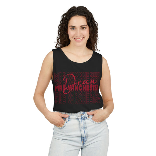 Mrs. Dean Winchester Unisex Garment-Dyed Tank Top - Fandom-Made