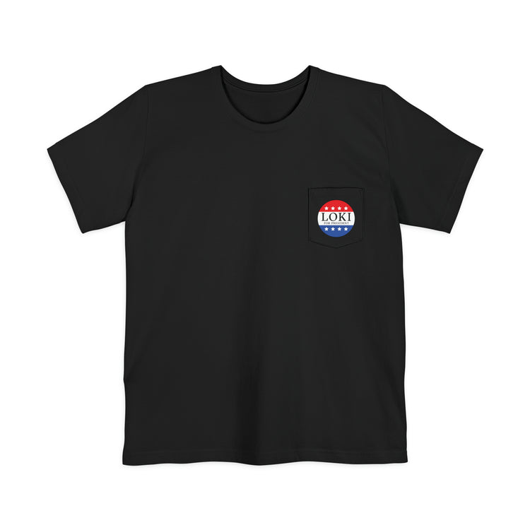 Loki For President Unisex Pocket T-shirt - Fandom-Made