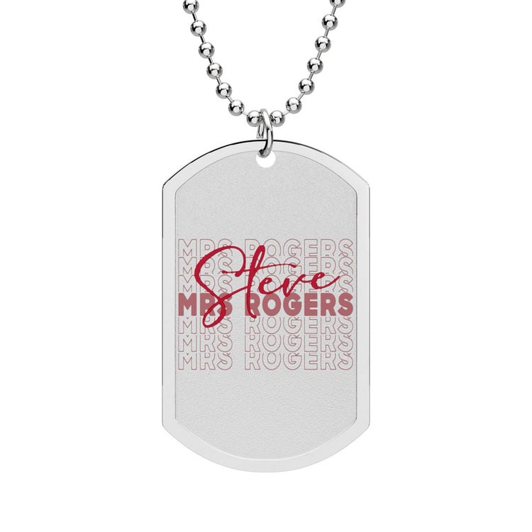 Mrs. Steve Rogers Dog Tag with Chain