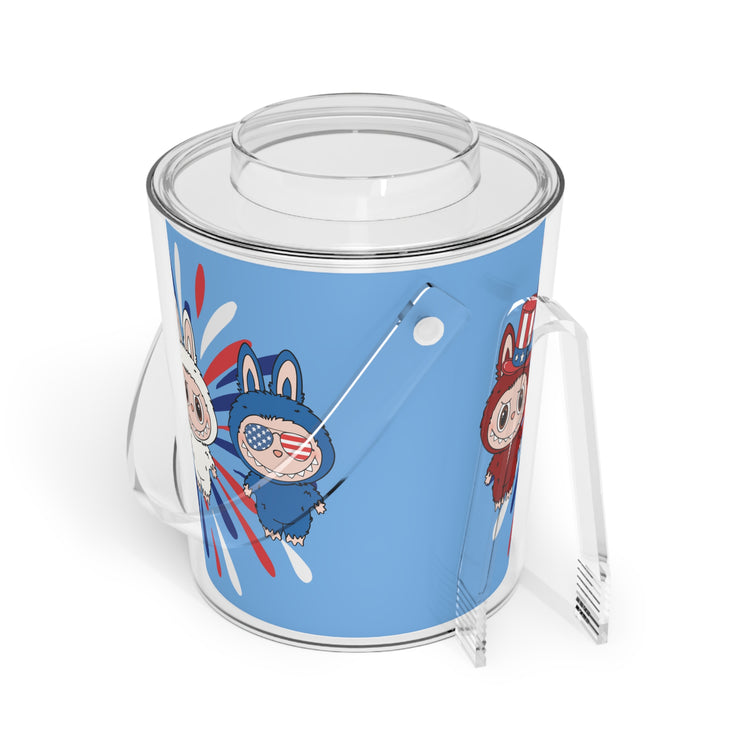 Red White Labubu Ice Bucket - Fandom-Made