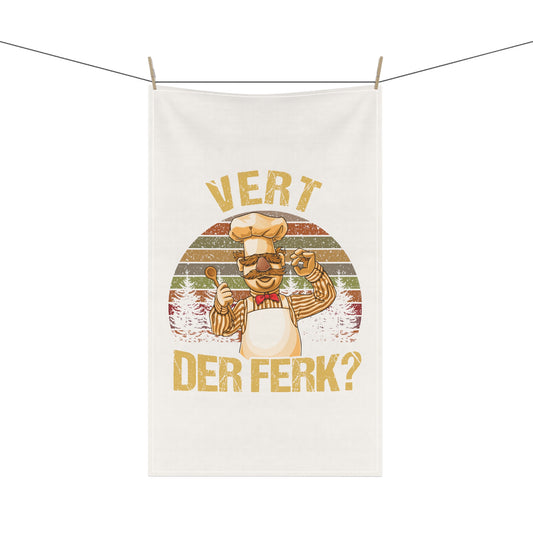 Vert Der Ferk? Kitchen Towel - Fandom-Made