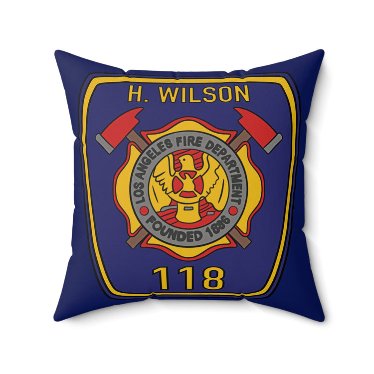 Wilson Badge Faux Suede Pillow