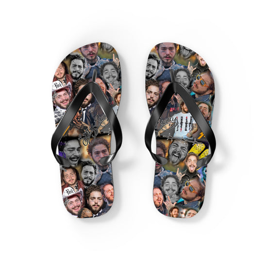 Post Malone All-Over Print Flip Flops - Fandom-Made