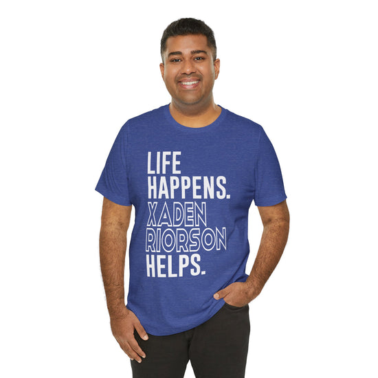 Life Happens Xaden Riorson Helps Unisex T-Shirt - Fandom-Made
