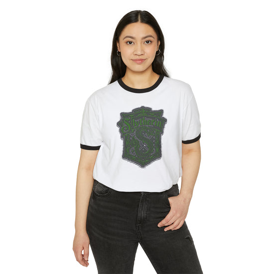 Slytherin Crest Ringer T-Shirt - Fandom-Made