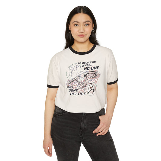 Trek Travel Unisex Ringer T-Shirt - Fandom-Made
