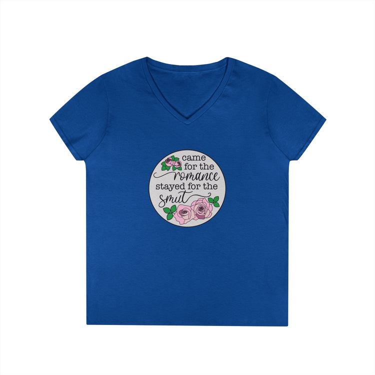 Came For The Romance Ladies' V-Neck Tee
