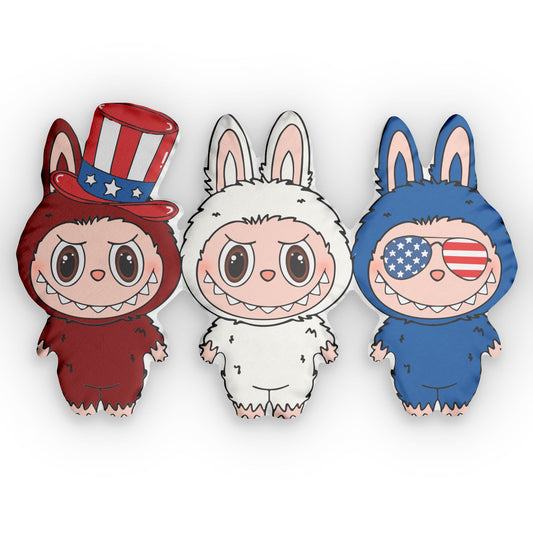 Red White Labubu-Shaped Pillow