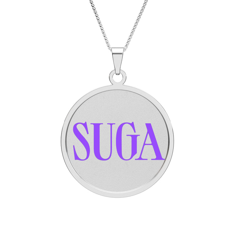 Suga Round Photo Pendant