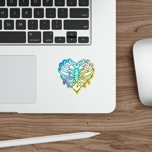 Heart O'Ribs Holographic Sticker - Fandom-Made