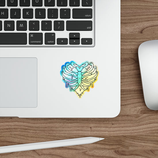 Heart O'Ribs Holographic Sticker - Fandom-Made