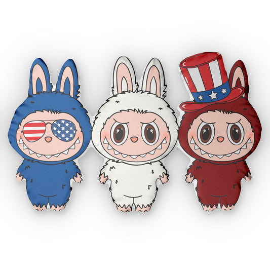Red White Labubu-Shaped Pillow