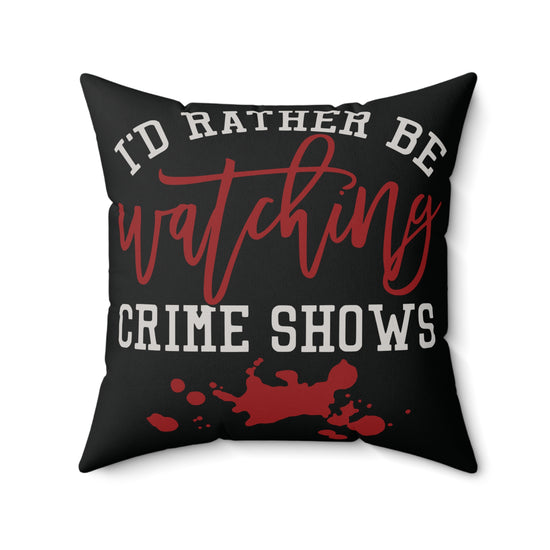 Crime Shows Faux Suede Square Pillow - Fandom-Made