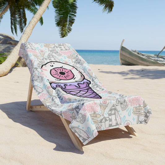Eyeball Cone Beach Towel - Fandom-Made