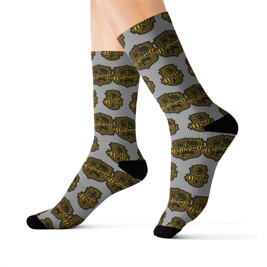 Hufflepuff Crest Socks - Fandom-Made