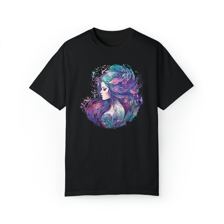 Mermaid Watercolor Unisex Garment-Dyed T-shirt