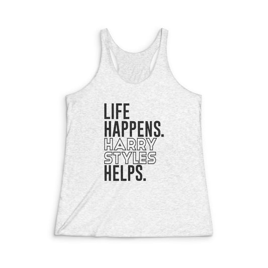 Life Happens Harry Styles Helps Racerback Tank - Fandom-Made