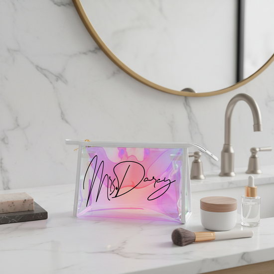 Mrs. Darcy Holographic Makeup Bag - Fandom-Made