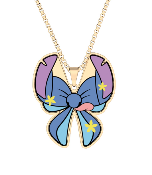 Stitch Bow Pendant - Fandom-Made