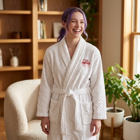 Mrs. Eddie Diaz Unisex Terry Robe - Fandom-Made