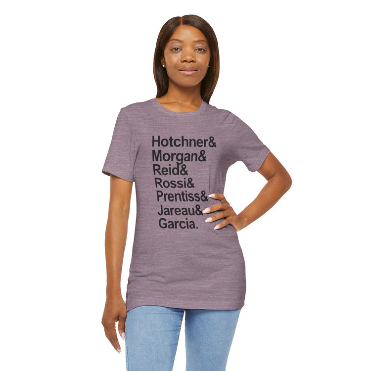 Criminal Minds Names Unisex T-Shirt - Fandom-Made