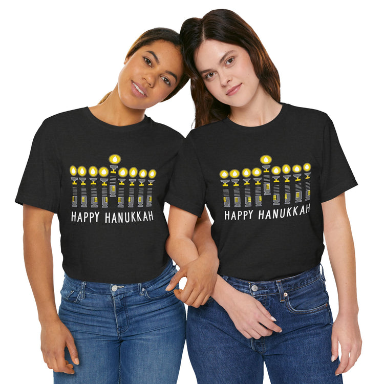Lightsabers Menorah Unisex T-Shirt