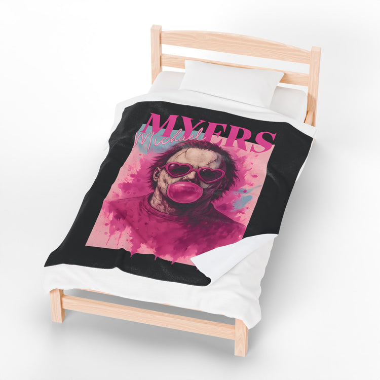 Michael Loves Bubblegum Velveteen Plush Blanket