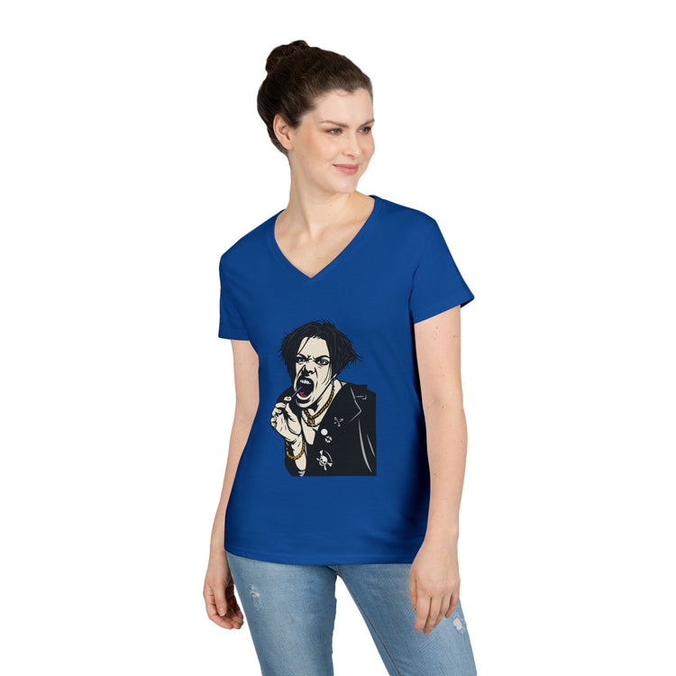 Rock God Ladies' V-Neck Tee - Fandom-Made