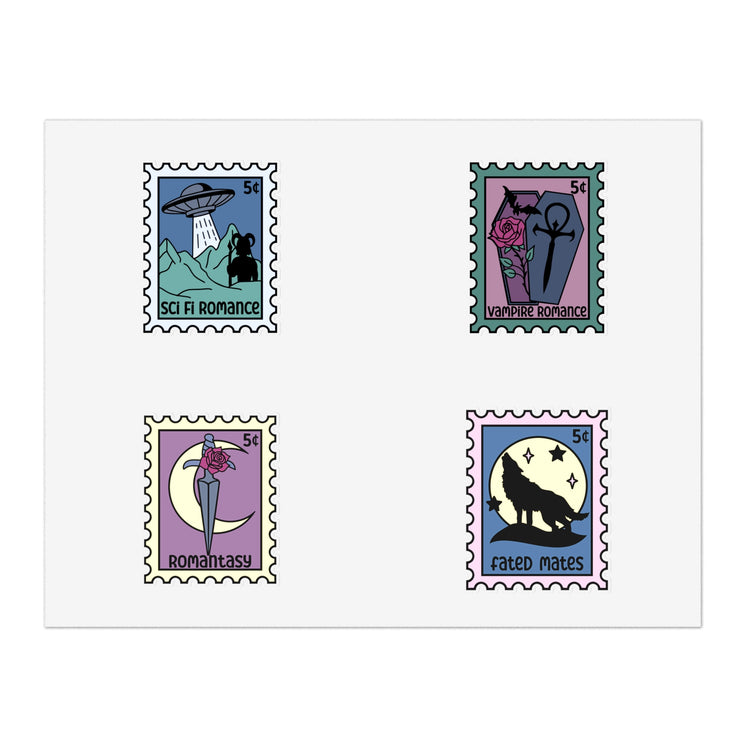 Fantasy Stamps Sticker Sheet Set 1 - Fandom-Made