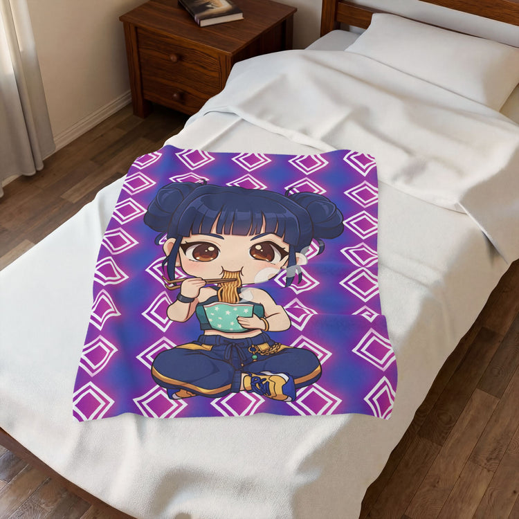 Ramen Time Zoey Velveteen Plush Blanket