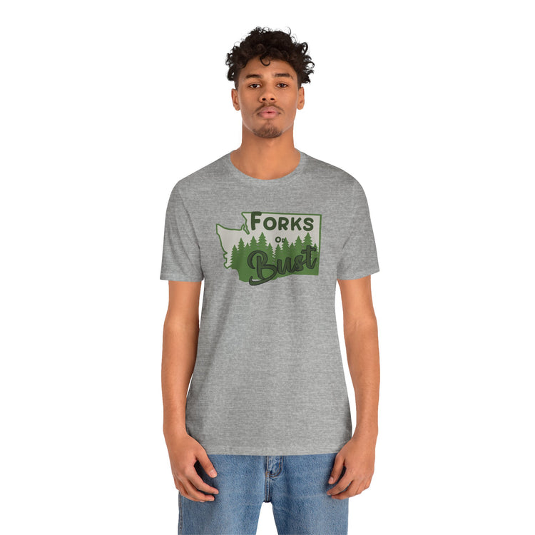 Forks Or Bust T-Shirt - Fandom-Made