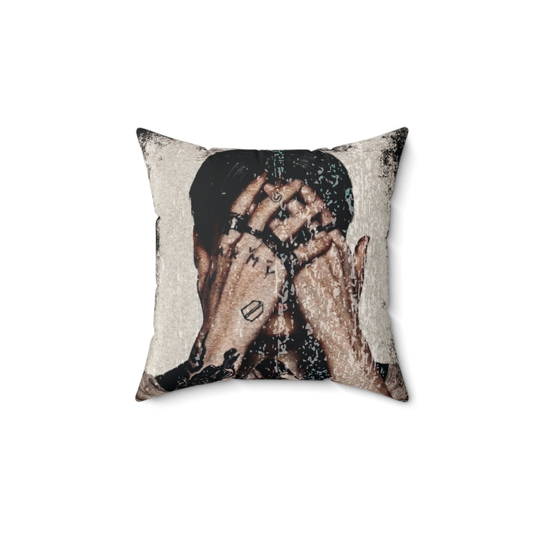 BTS Jungkook Faux Suede Square Pillow