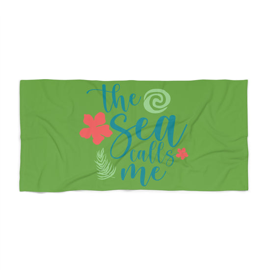 The Sea Calls Me Beach Towel - Fandom-Made