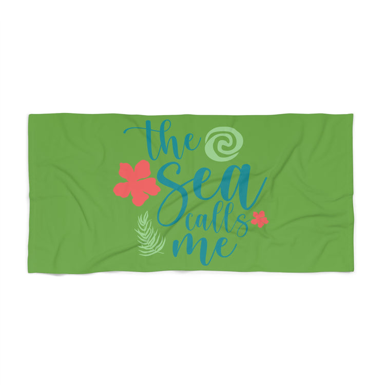 The Sea Calls Me Beach Towel - Fandom-Made
