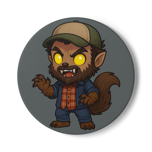 Garth Fitzgerald Werewolf Ceramic Coaster - Fandom-Made