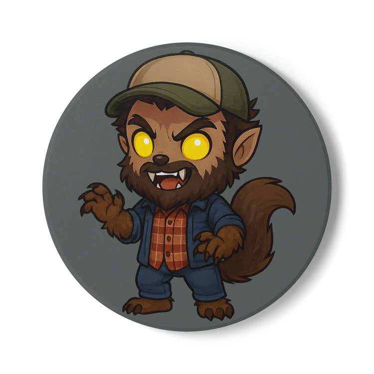 Garth Fitzgerald Werewolf Ceramic Coaster - Fandom-Made