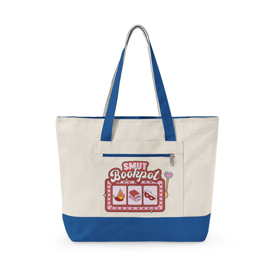 Smut Bookpot Zippered Canvas Tote - Fandom-Made