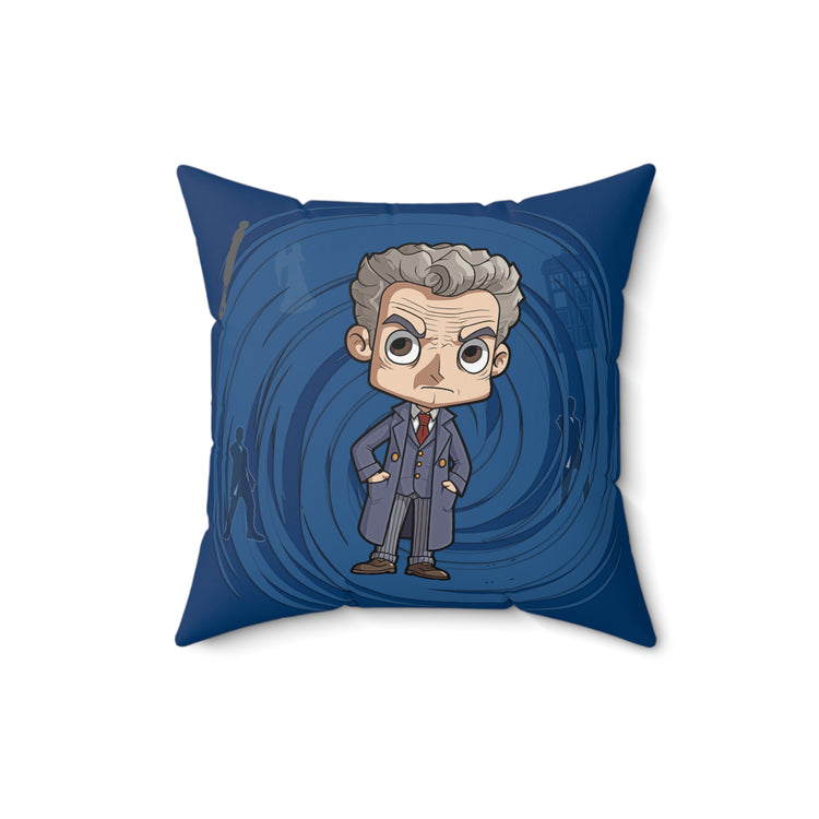 Timey Wimey Twelfth Doctor Square Pillow - Fandom-Made