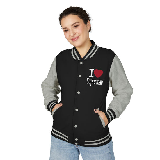 I Love Superman Unisex Letterman Jacket - Fandom-Made