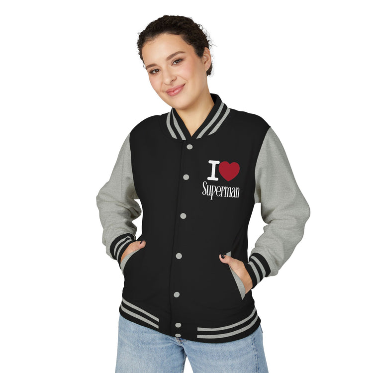 I Love Superman Unisex Letterman Jacket - Fandom-Made