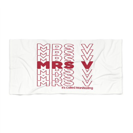 Mrs. V Beach Towel