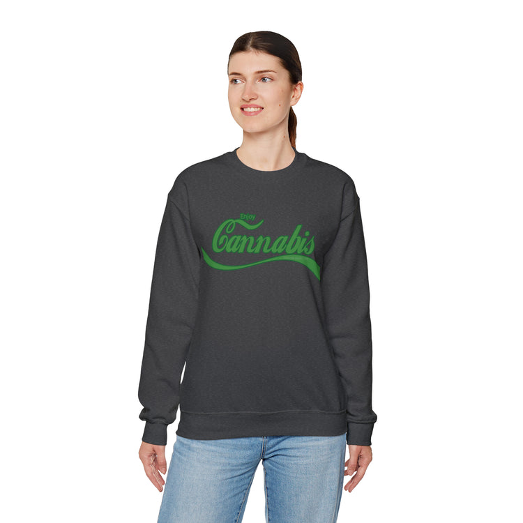 Enjoy Cannabis Crewneck Sweatshirt - Fandom-Made