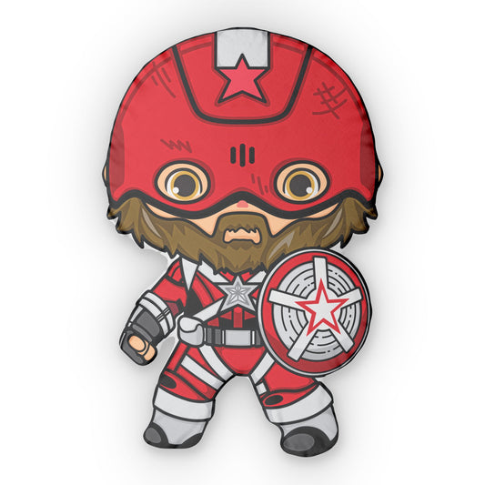 Red Guardian-Shaped Pillow