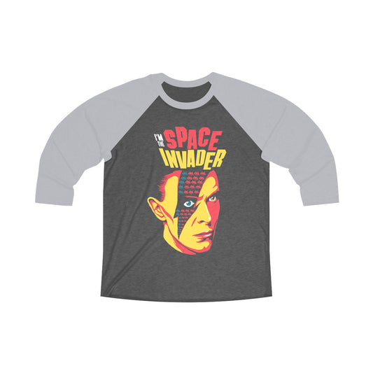 Bowie Space Invader 3\4 Raglan Tee